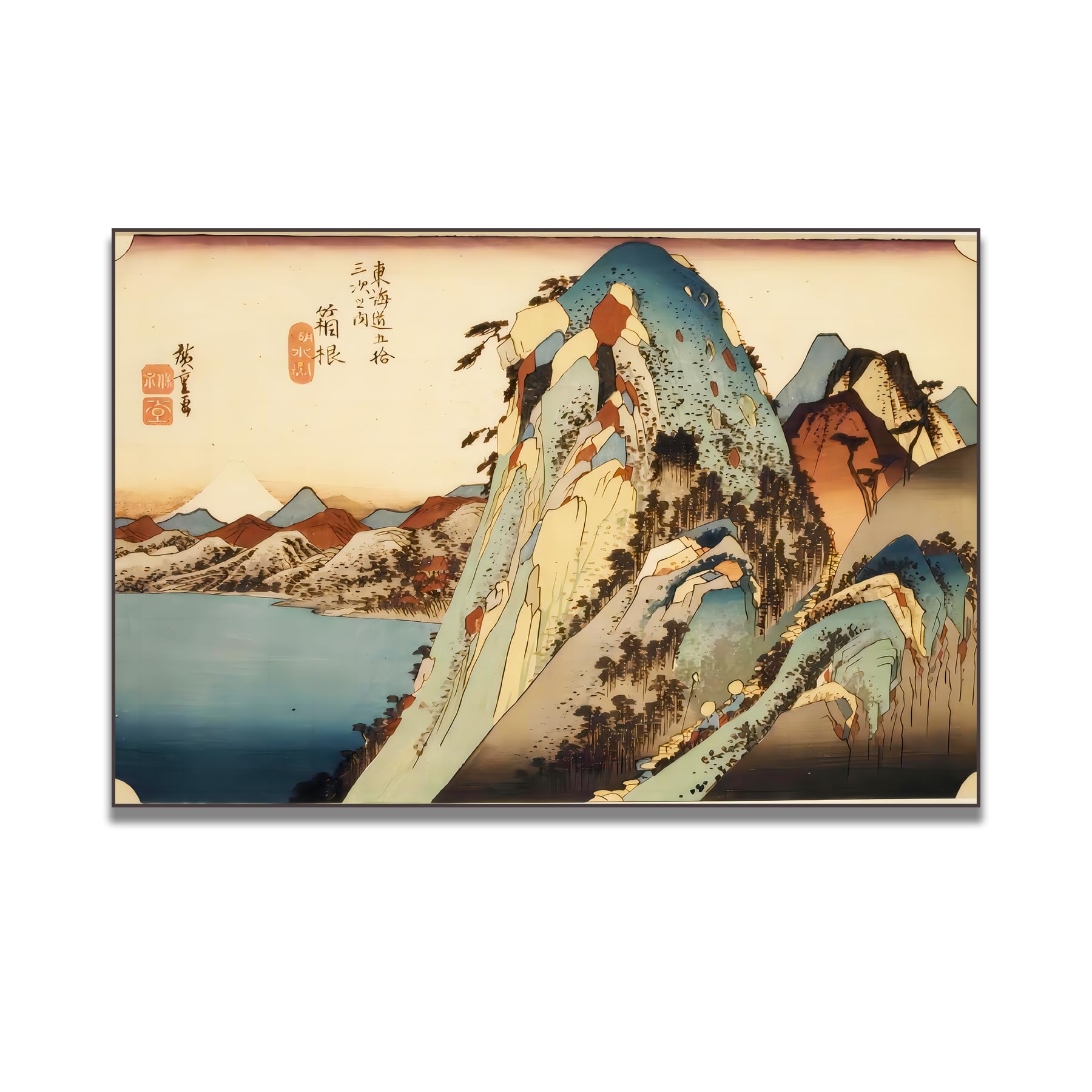Amazon.com: Yomcut Utagawa Hiroshige Canvas Wall Art Hakone Lake